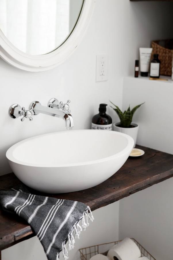 cement sink if kitchen goes well? add additional floating shelves