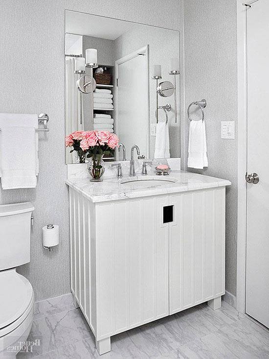 gray white bathroom