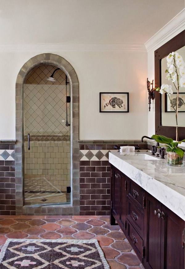 Spanish Mediterranean Style Bathrooms Bathroom Colors Master