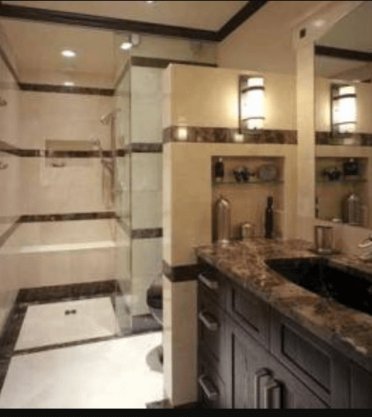 gray small bathrooms