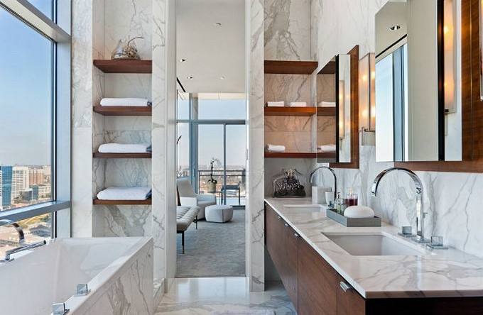 small marble bathroom