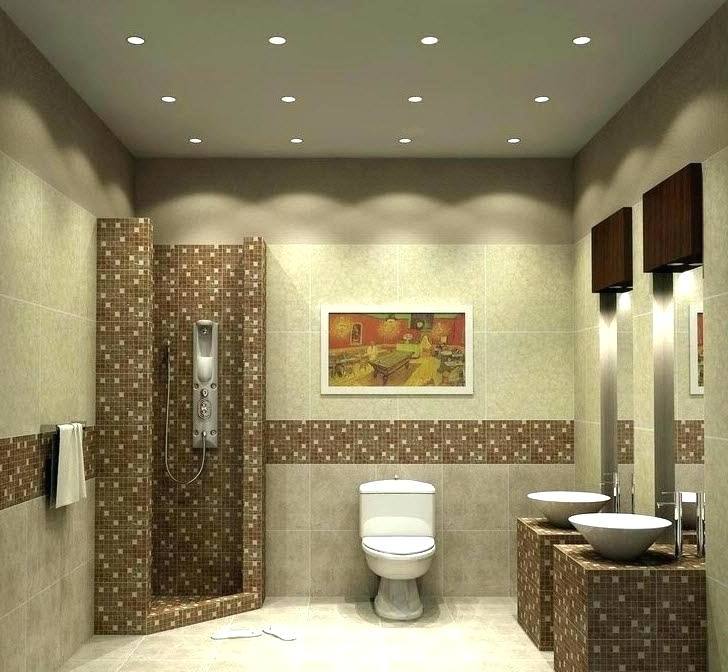 x small beige bathroom