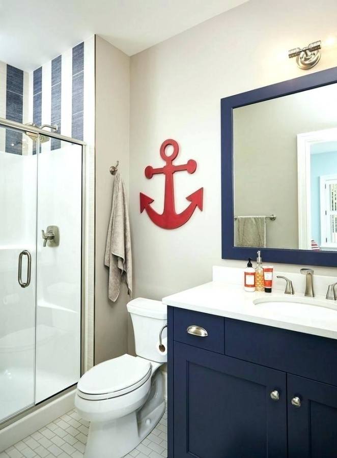 Navy Blue Bathroom Beach Or On Decor Ideas Blu Home