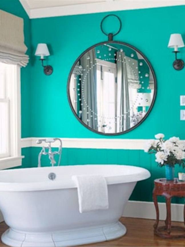 teal bathroom