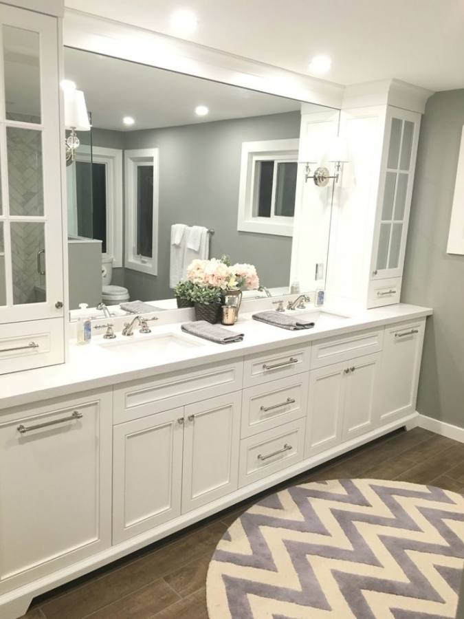 two vanities with separate bathrooms