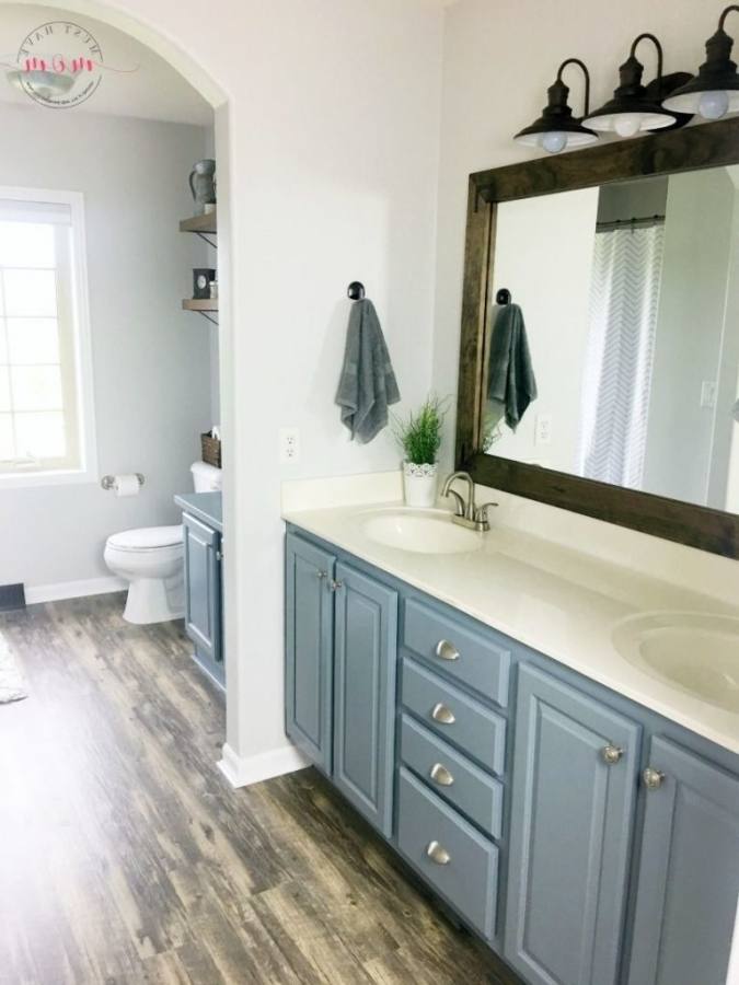 Farmhouse Style Fixer Upper Bathroom On A