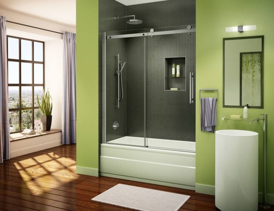 Bathroom Tile Color Schemes Pastel Green Wall Decorative Purple Decor Small Decorating Ideas