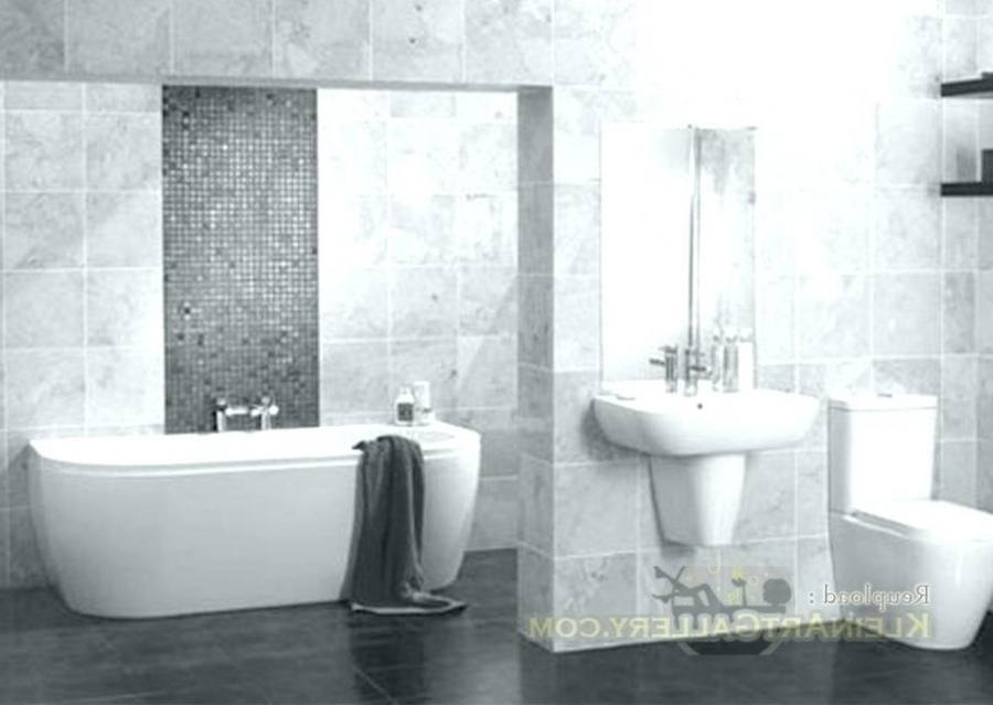 bathroom grey tile