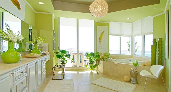 outstanding light green bathroom paint decor