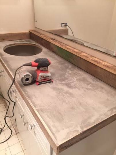 concrete flooring bathroom