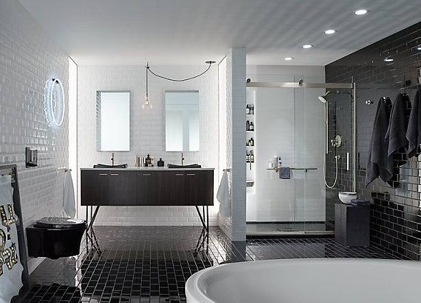 Modern Waterfall Showers With Tile Floor And Wall For Bathroom Design Your Bedroom Ideas Kohler Shower