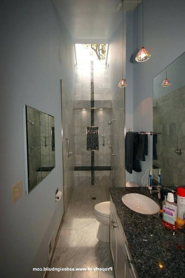 com bathroom designs long narrow spaces