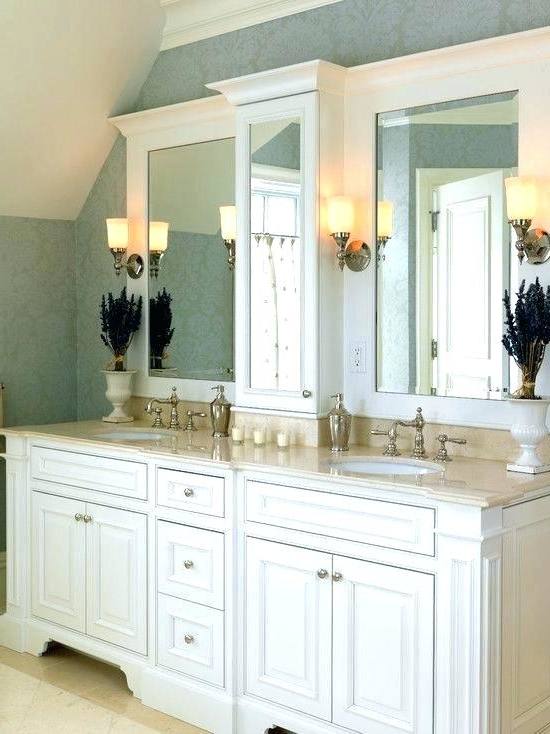 This off white vanity offers a ton of storage