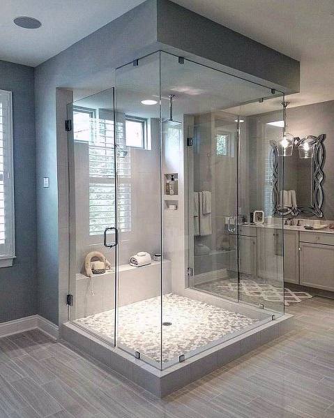 clawfoot tub glass shower enclosure elegant marble floor tiles with glass shower enclosure for luxury bathroom