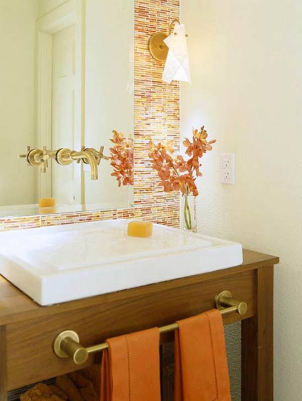 New orange bathroom desing #bathroomdesign