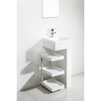 Small bathroom ideas pedestal sink, beadboard Benjamin Moore Ocean Air, blue paint colour, medicine cabinet shower curtain