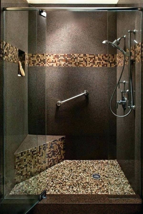 river rock shower bathroom ideas using river rock my home design and interior ideas river rock