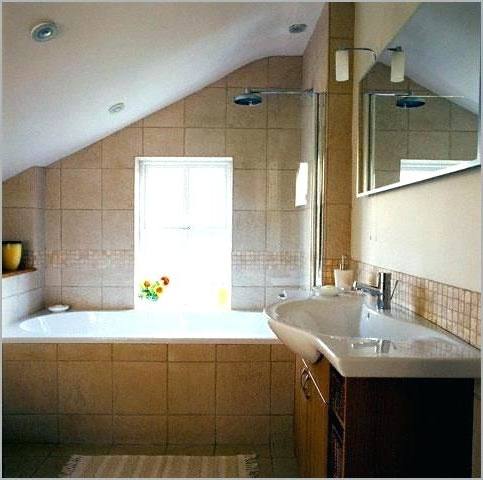 bathroom ceiling ideas small with slanted