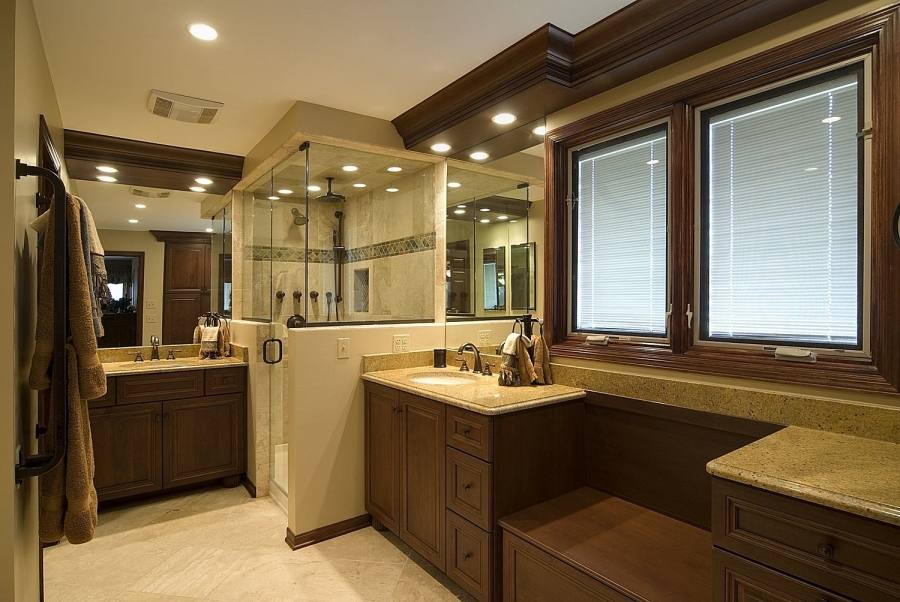 stacked stone bathroom rustic bathrooms