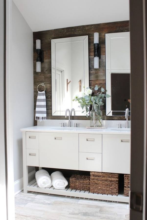 Small Modern Rustic Bathroom