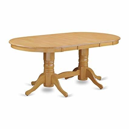 48" round dining table, can be expended to oval 66" length