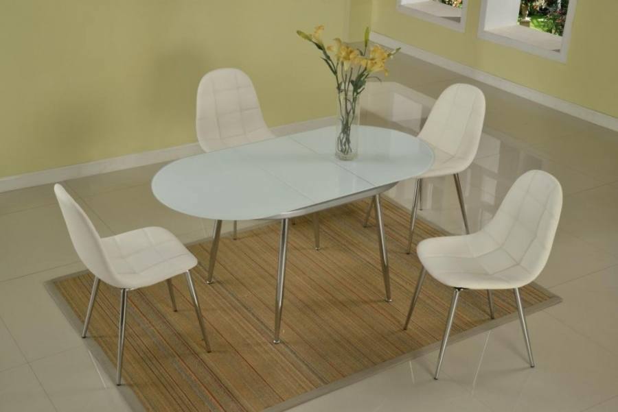 frosted glass dining table