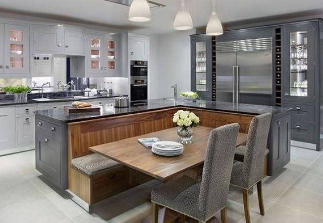 modern kitchen and dining room design