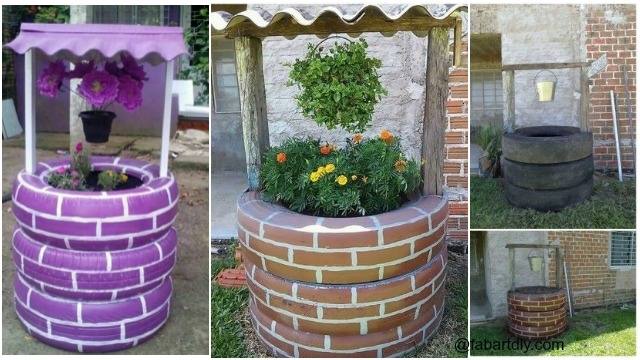 painted garden tires | Old Tires Into Nice Garden Decoration in tyre inner tube garden