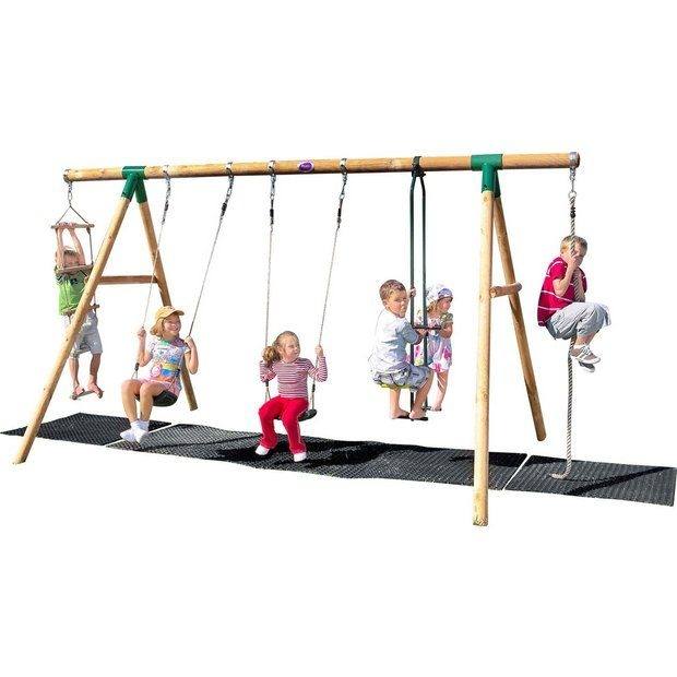 Swing sets slides garden swings chair children wooden