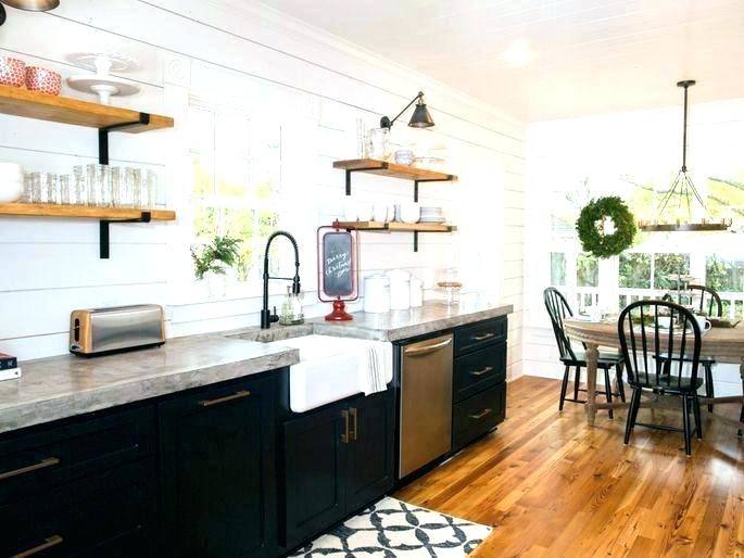 Beautiful farmhouse style kitchen all done by Joanna Gaines