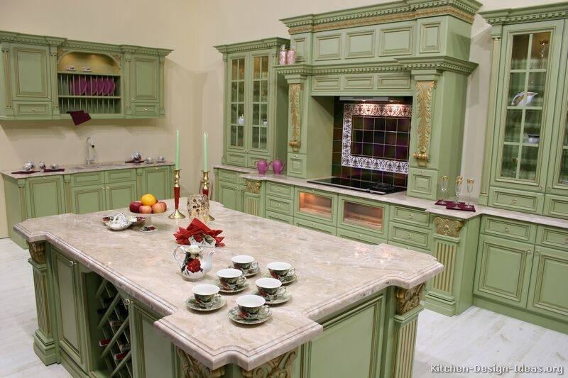 Remarkable Green Kitchen Designs Spacious Modern Design 20 Top And