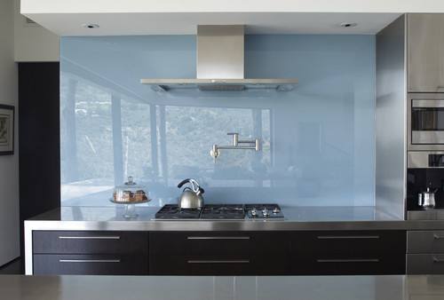 Contemporary Kitchen Design Glass Kitchen Backsplash