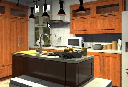 Simple Kitchen in SketchUp, Small Kitchen in SketchUp