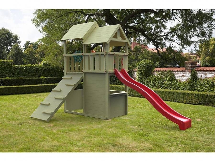 double story tree house tyre swing swings picnic table with bench