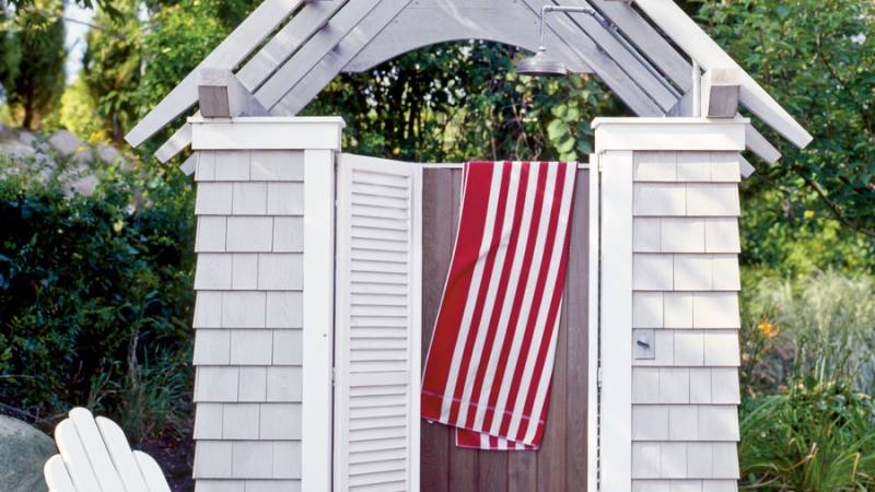 Sophisticated Outdoor Shower Kits On Enclosure Cedar Showers Company