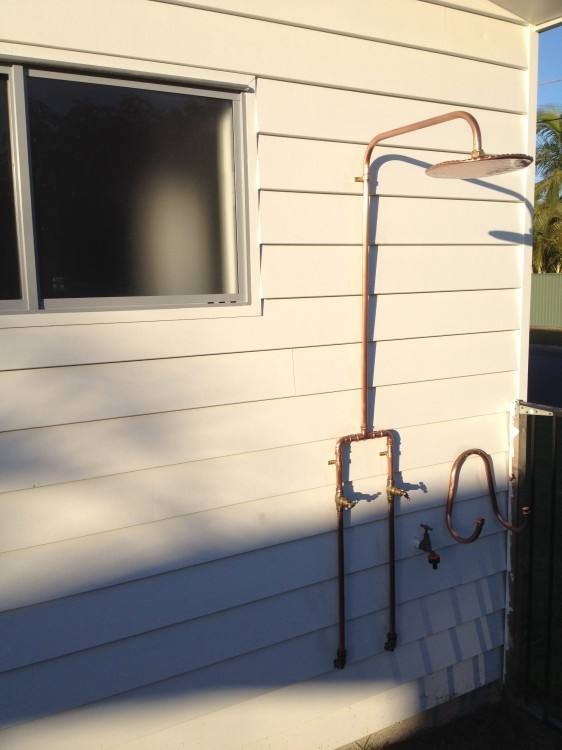 Here are some examples of outdoor showers that have been installed Australia