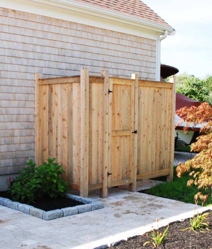 Striped Outdoor Shower