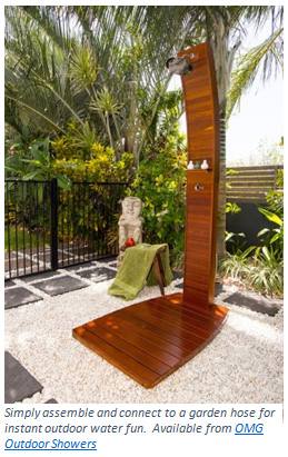 On my recent trip to Montana our little vacation rental had an outdoor shower