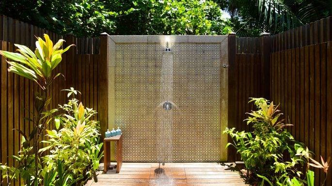 Showering outside is one of life's small pleasures