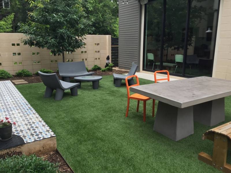 View Larger Image Enjoying Small Artificial Grass Outdoor