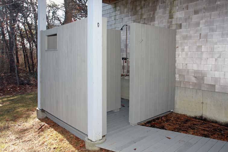 We offer custom outdoor showers as well