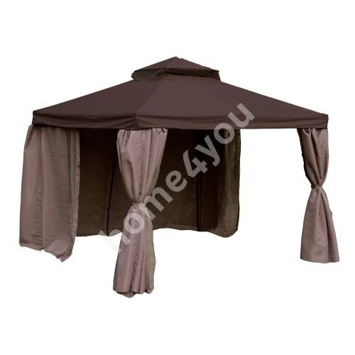 This gorgeous gazebo boasts a 10'x12' size and comes complete with mosquito netting and privacy panels to provide a complete outdoor living solution for