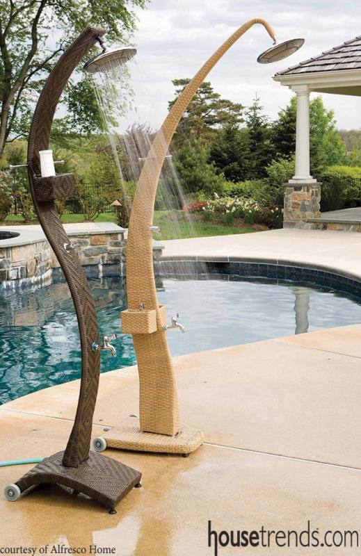 outdoor pool shower