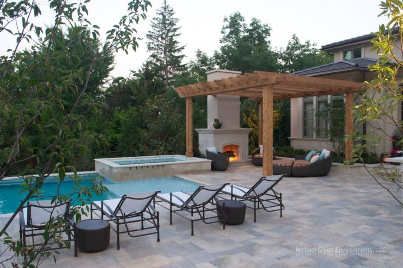 pavilion fire pit | Outdoor living environment and landscape design services offered in