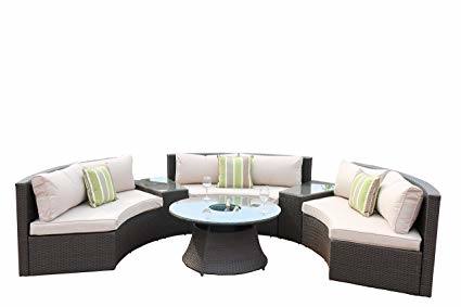 Direct Wicker Baptist 6 Piece Rattan Conversation Set with Cushions