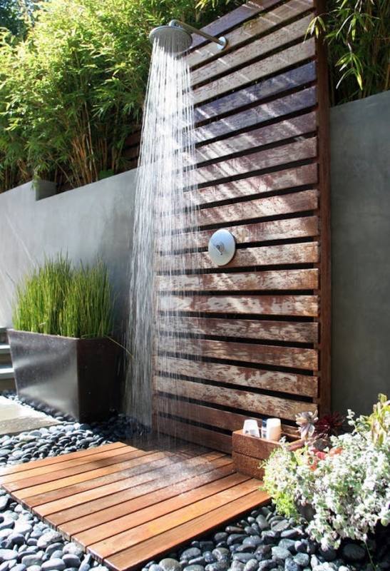 stainless steel outdoor shower