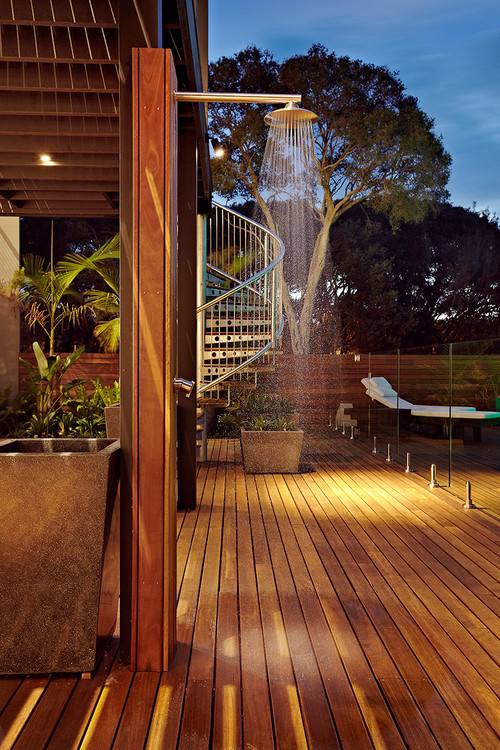 Here are some examples of outdoor showers that have been installed Australia