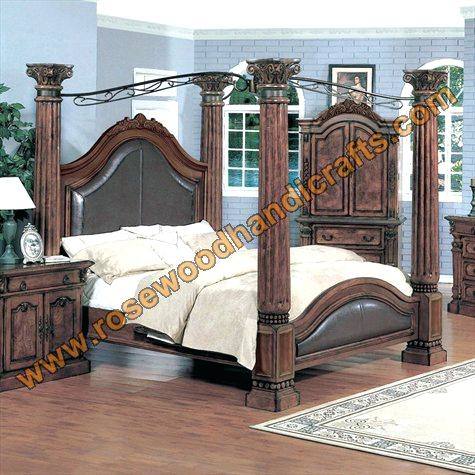 This bedroom set is made in pure rosewood (