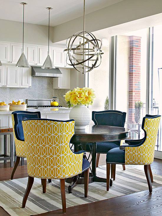 blue dining room