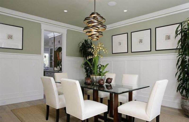 Bright Wall Paneling trend Toronto Traditional Dining Room Innovative  Designs with dining chandelier dining room chairs extension table nailhead  trim dining